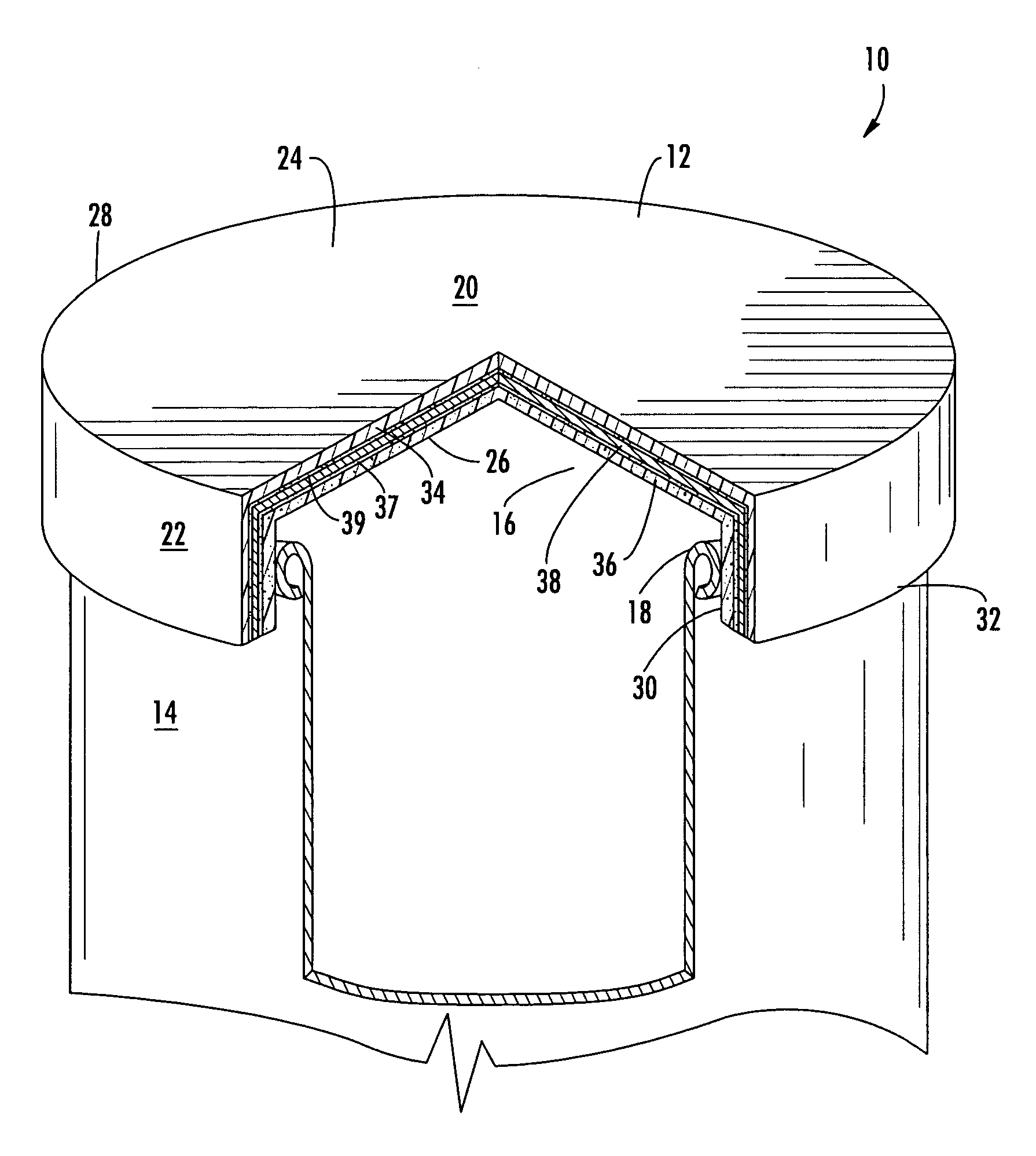 Container overcap with drying agent layer