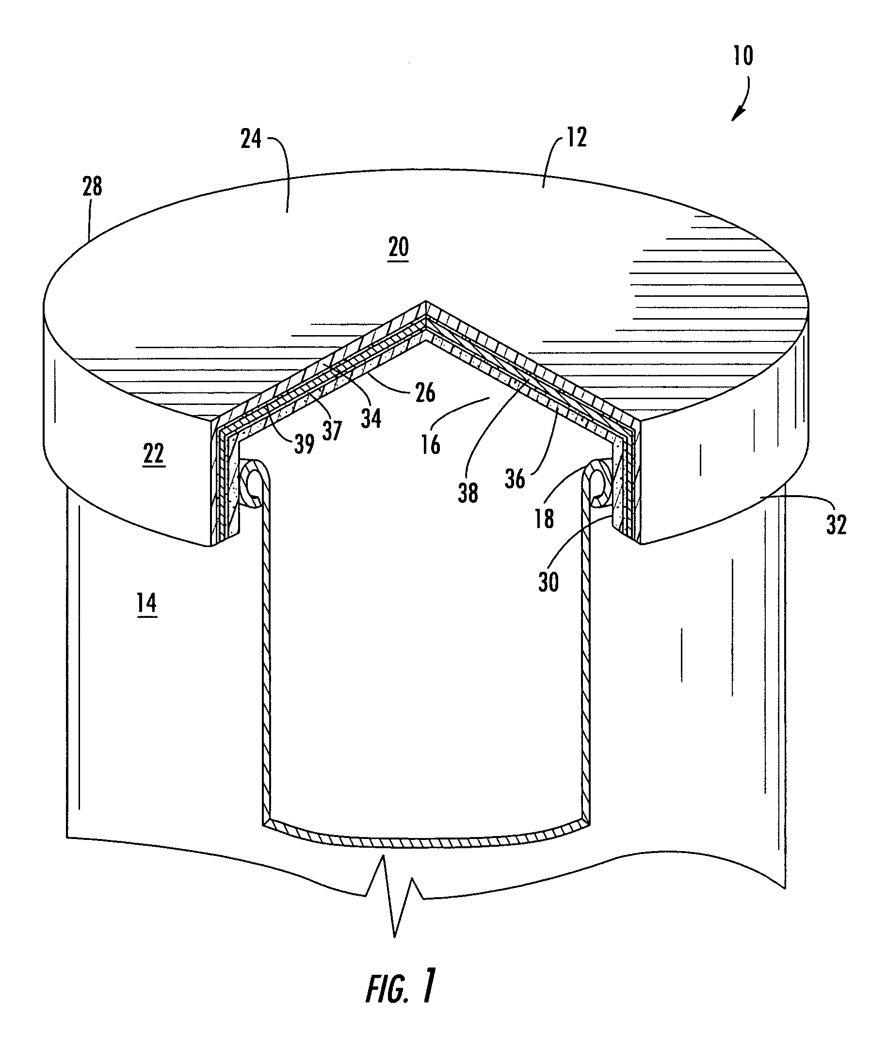 Container overcap with drying agent layer