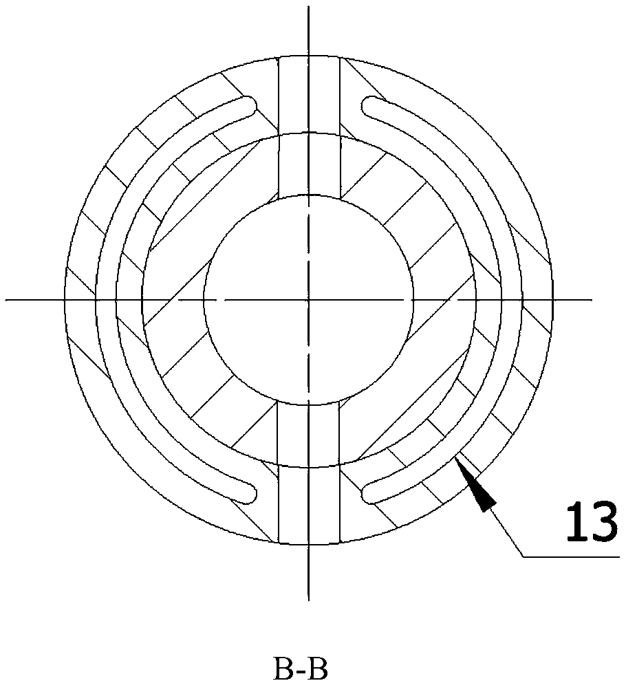 Water and polymer layered injection device suitable for offshore oil fields