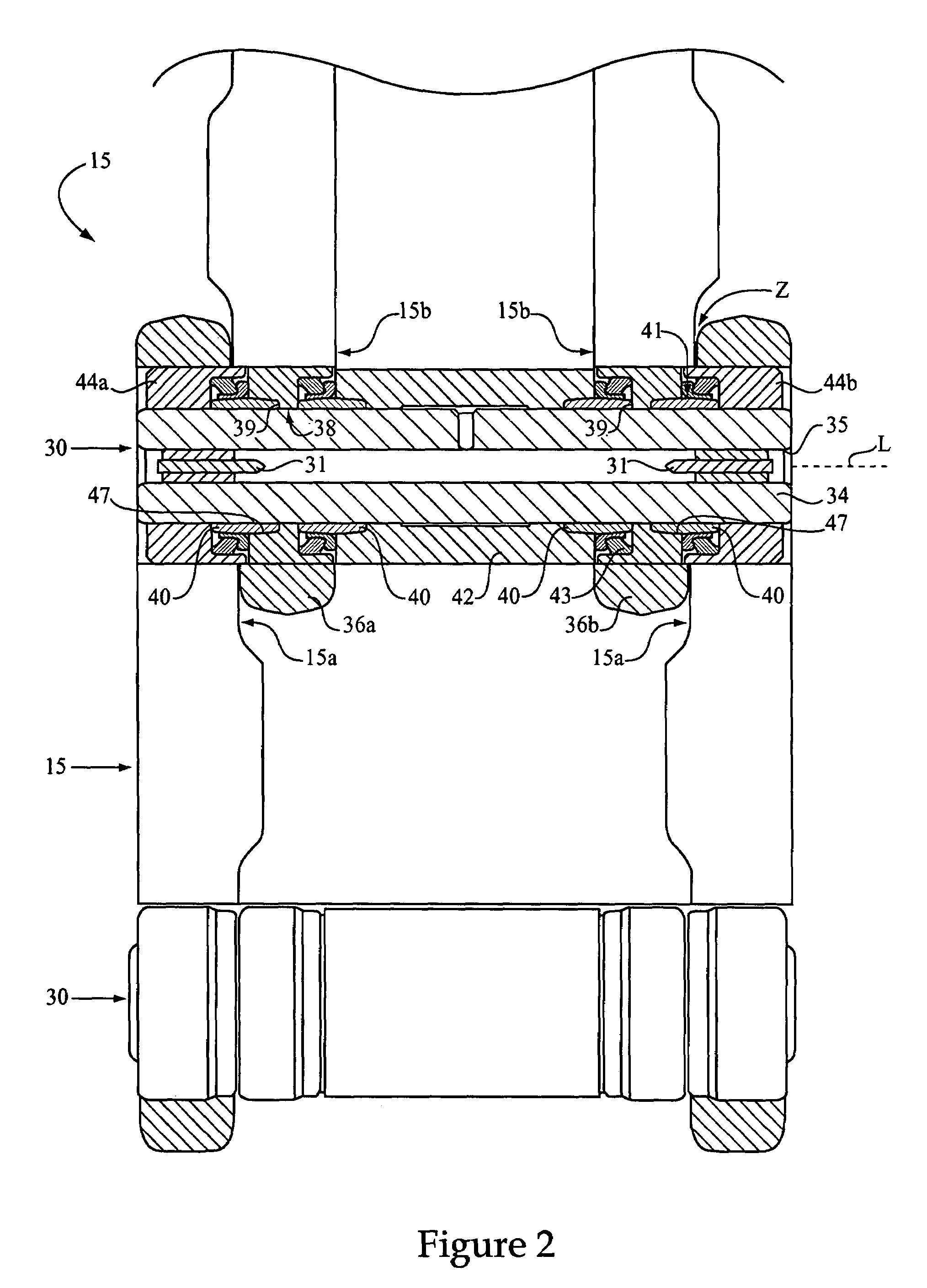 Cartridge assembly for a track chain of a track type machine and machine using same