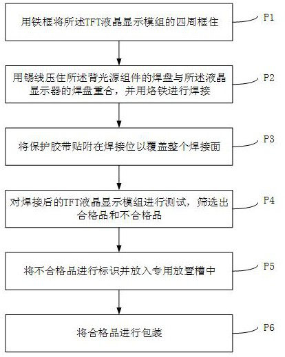 Manufacturing method and device of TFT liquid crystal display module and storage medium