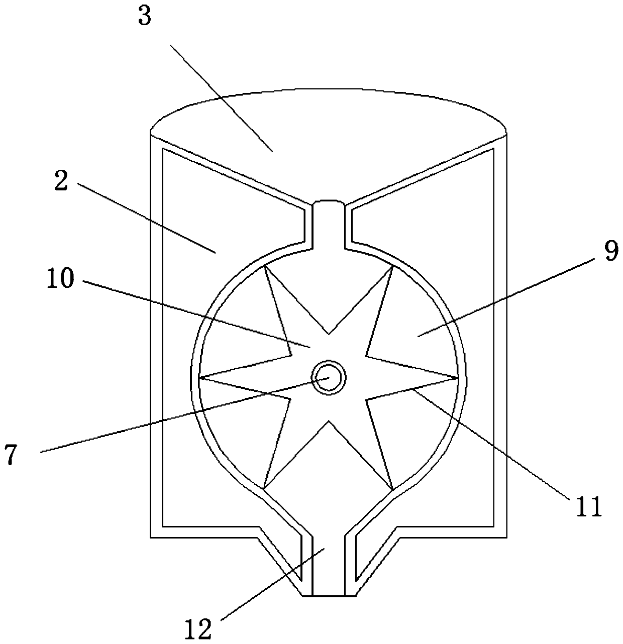 Discharge cooling device of red lead oxidation furnace