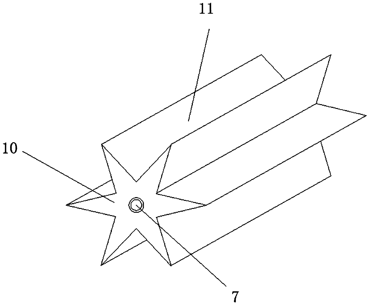 Discharge cooling device of red lead oxidation furnace