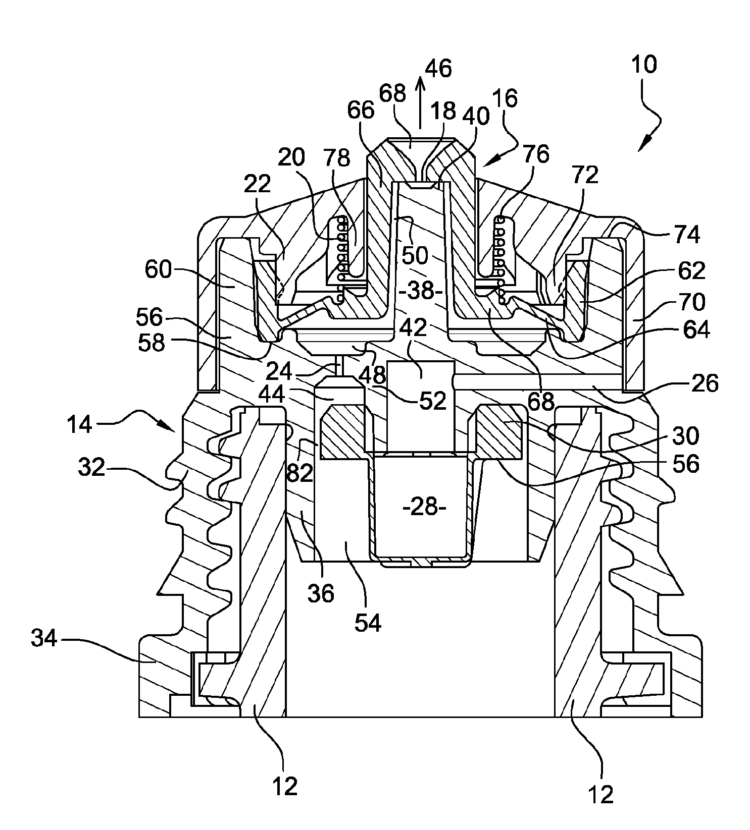 Device for dispensing liquid in the form of drops