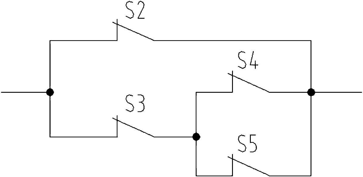 Three-incoming line two-connection electrical interlocking system for power distribution system