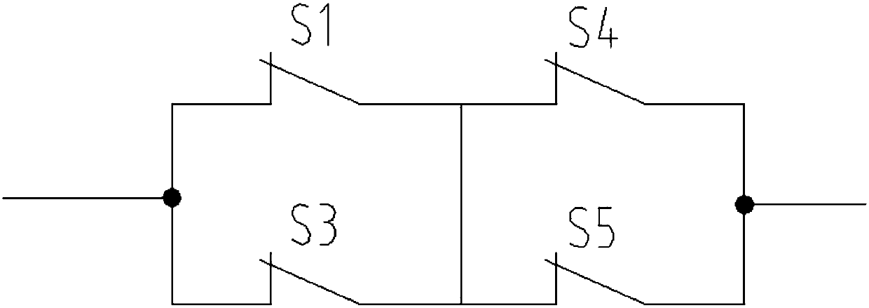 Three-incoming line two-connection electrical interlocking system for power distribution system