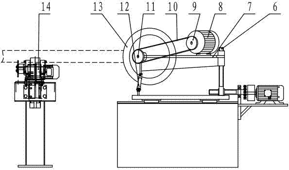 External transition belt grinding device for end upsetting of steel pipe