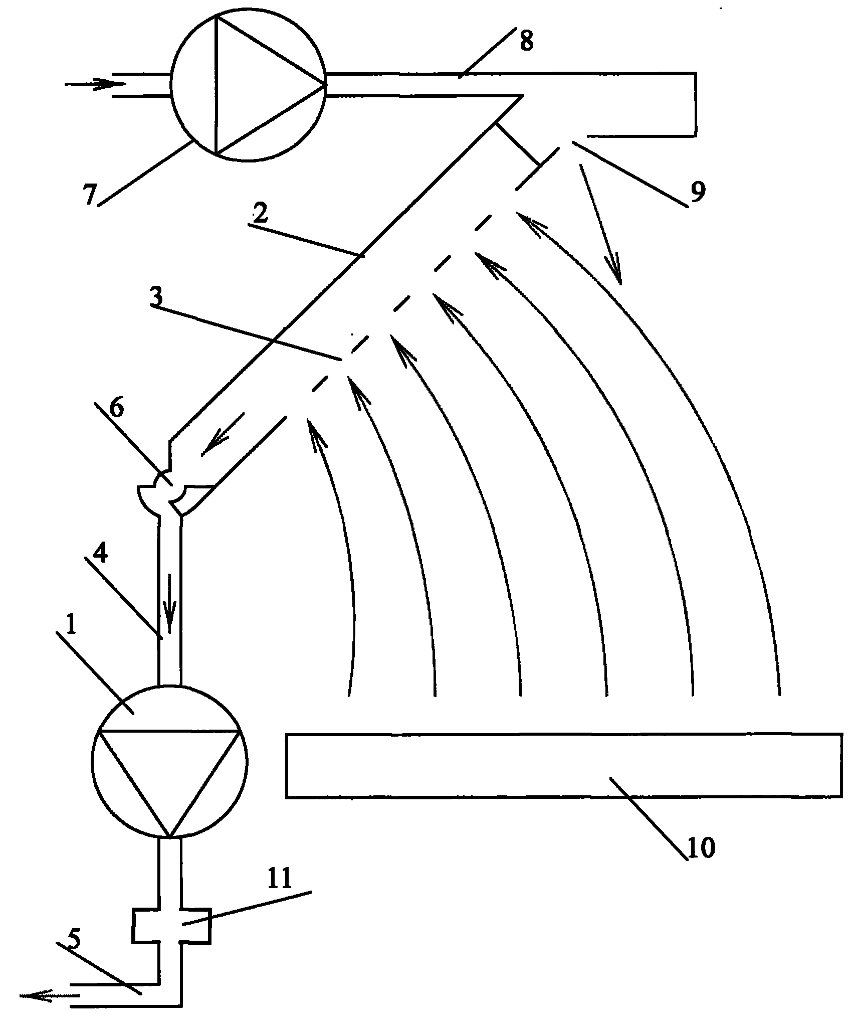 Negative jet proximity type side draught downward air exhaust fume extracting device