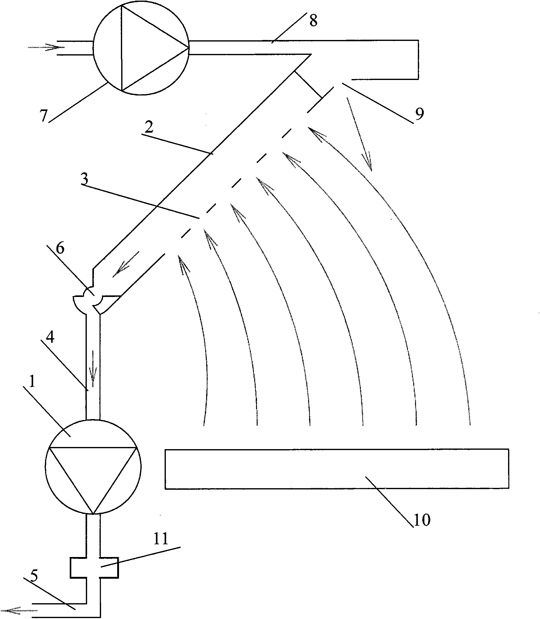 Negative jet proximity type side draught downward air exhaust fume extracting device