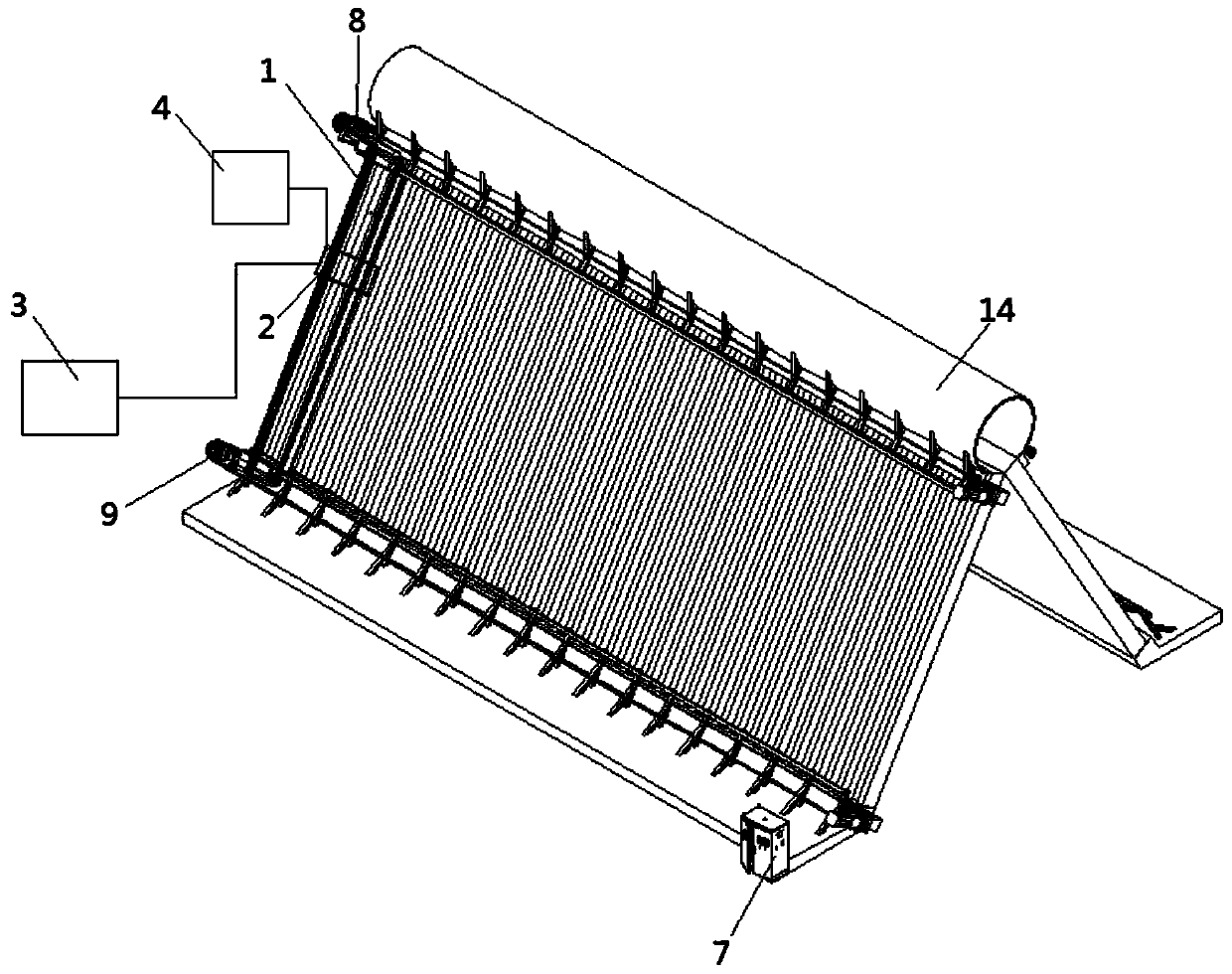 Full-intelligent efficient water-saving cleaning system for air cooling island of power plant