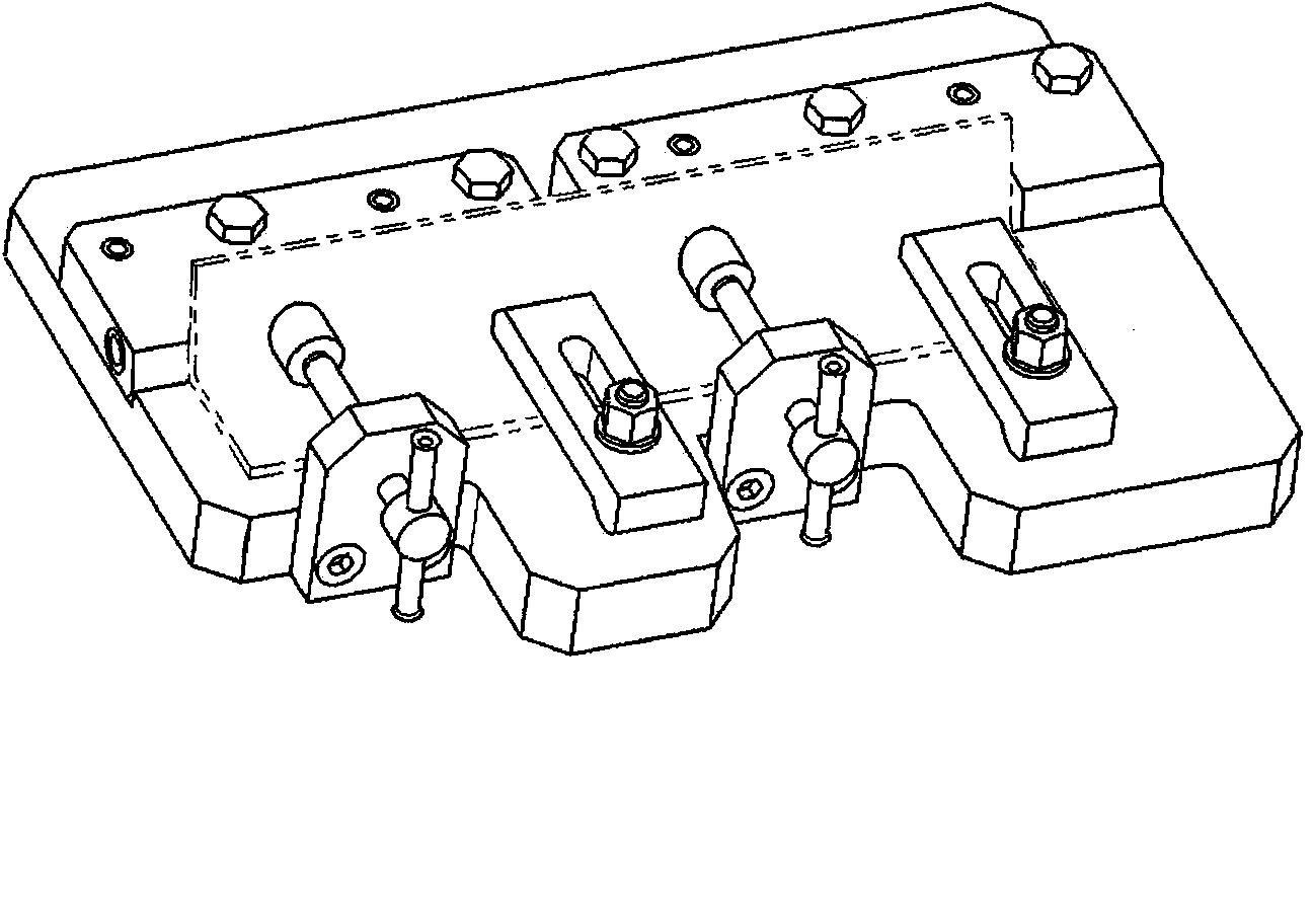 Angle face clamping device and clamping method thereof