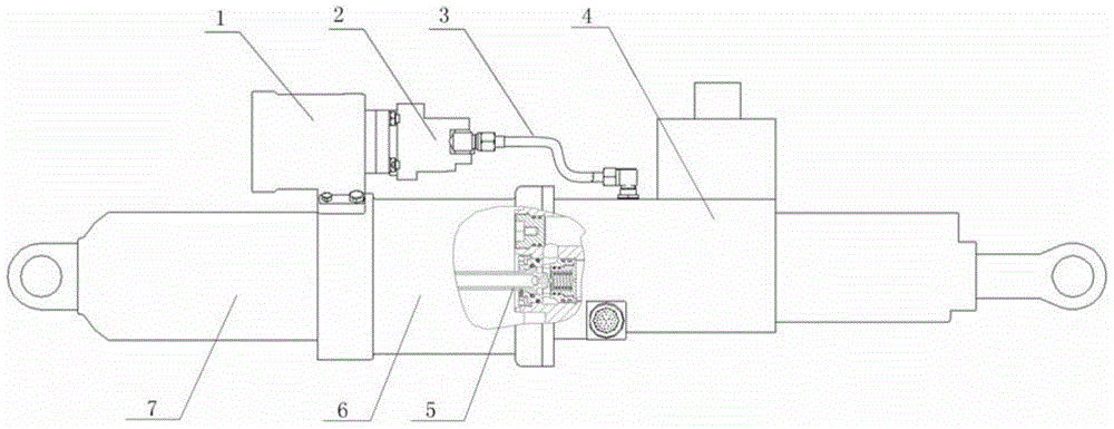 A floating oil pipe support structure for an integrated hydraulic servo mechanism