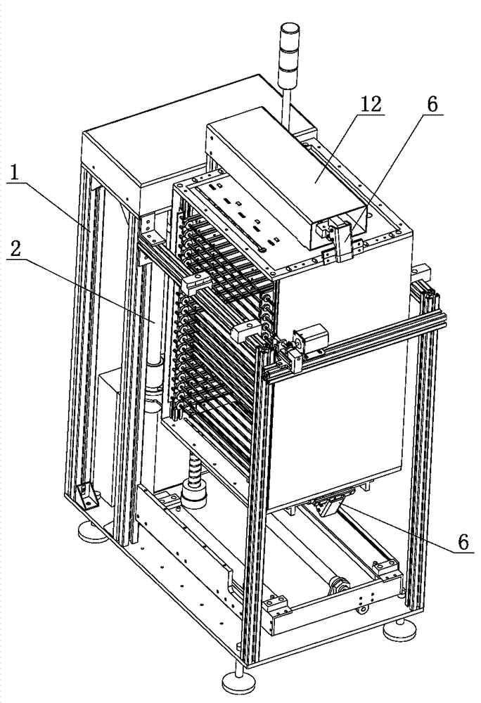 Turnover box lift for passing plate mechanism