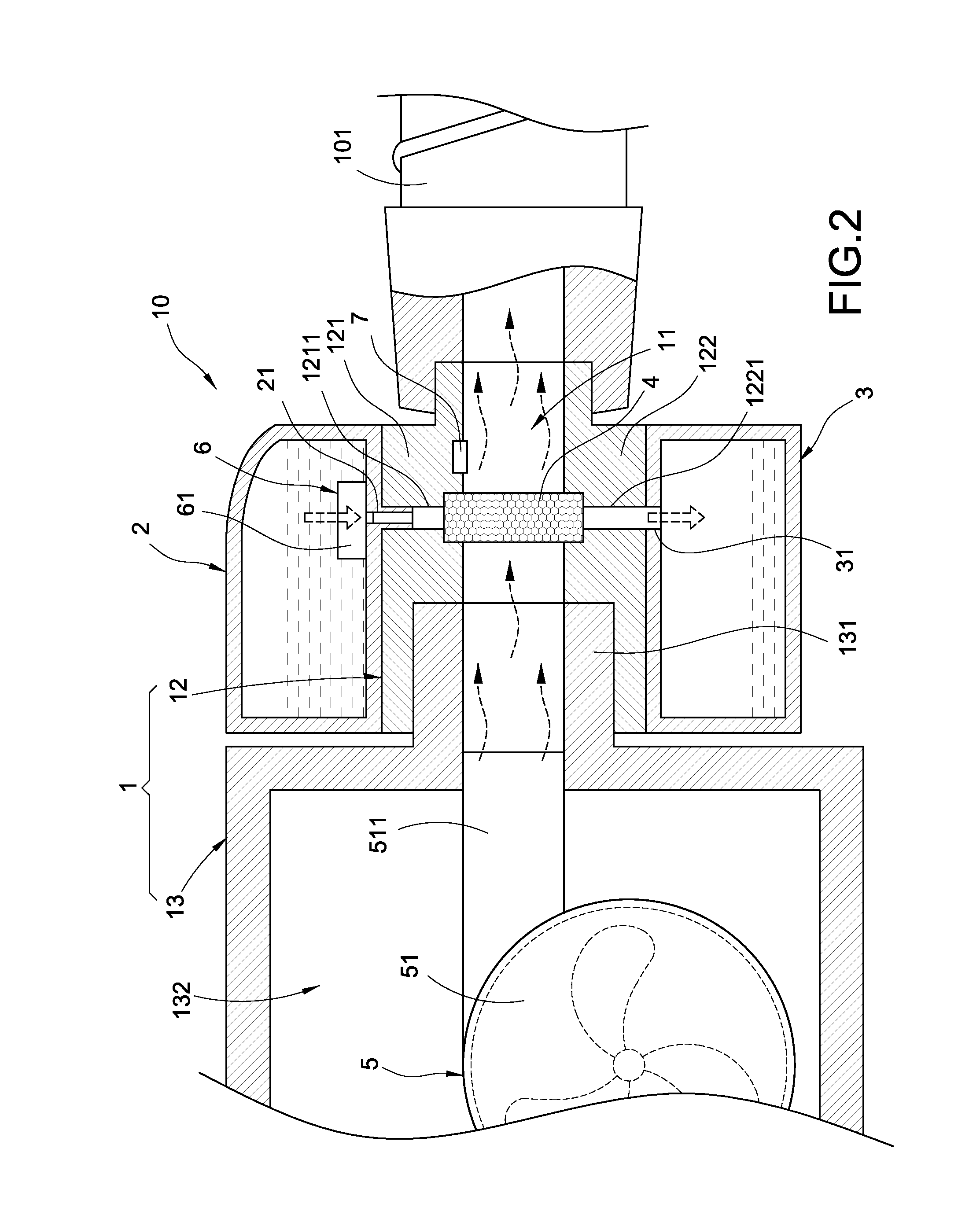 Humidifying device for breathing mask