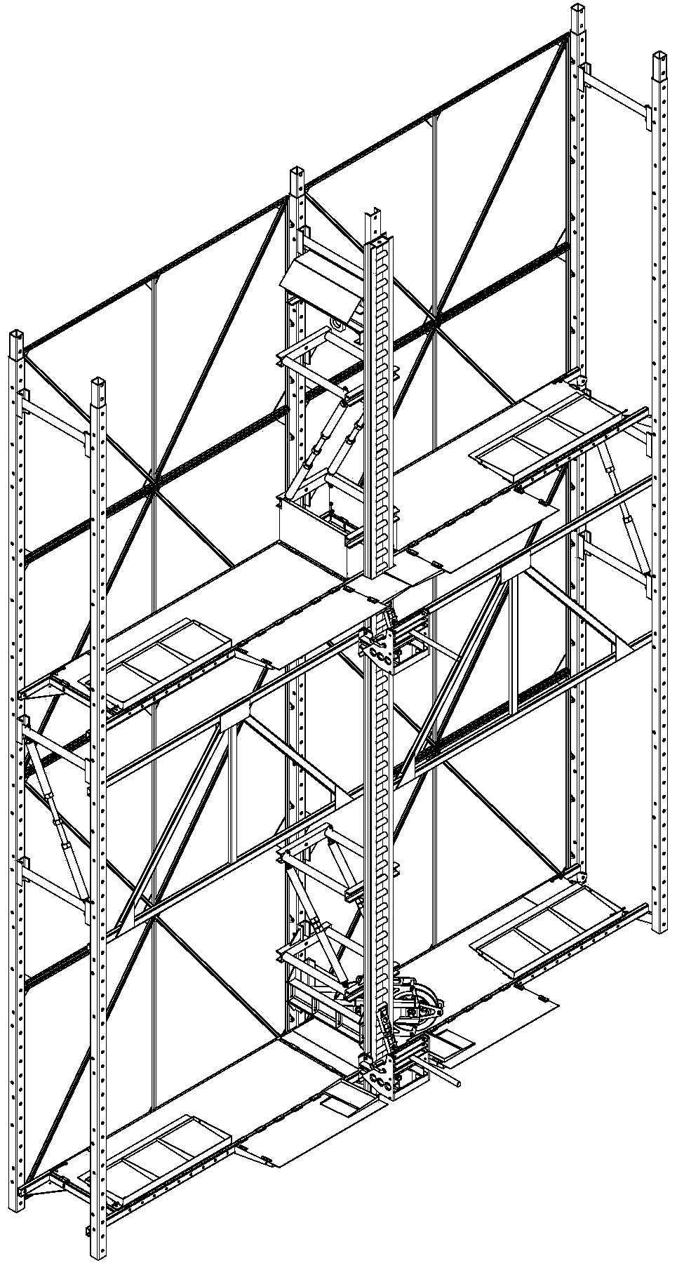 Construction platform module unit and construction platform thereof