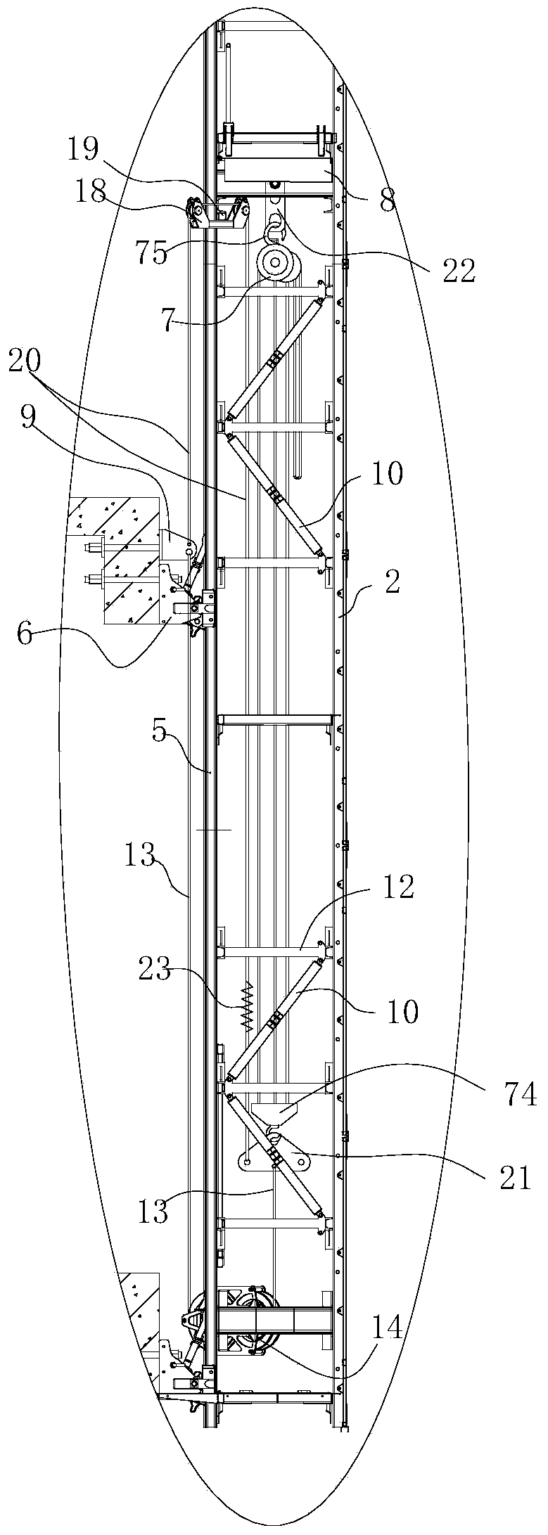 Construction platform module unit and construction platform thereof