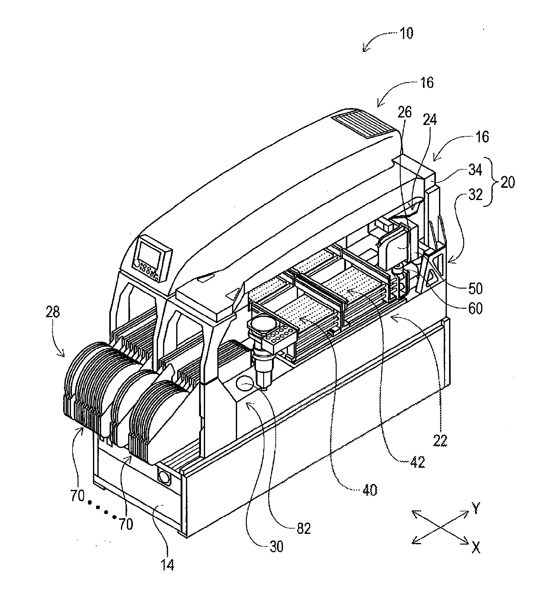 Electronic component mounting machine and transfer confirmation method