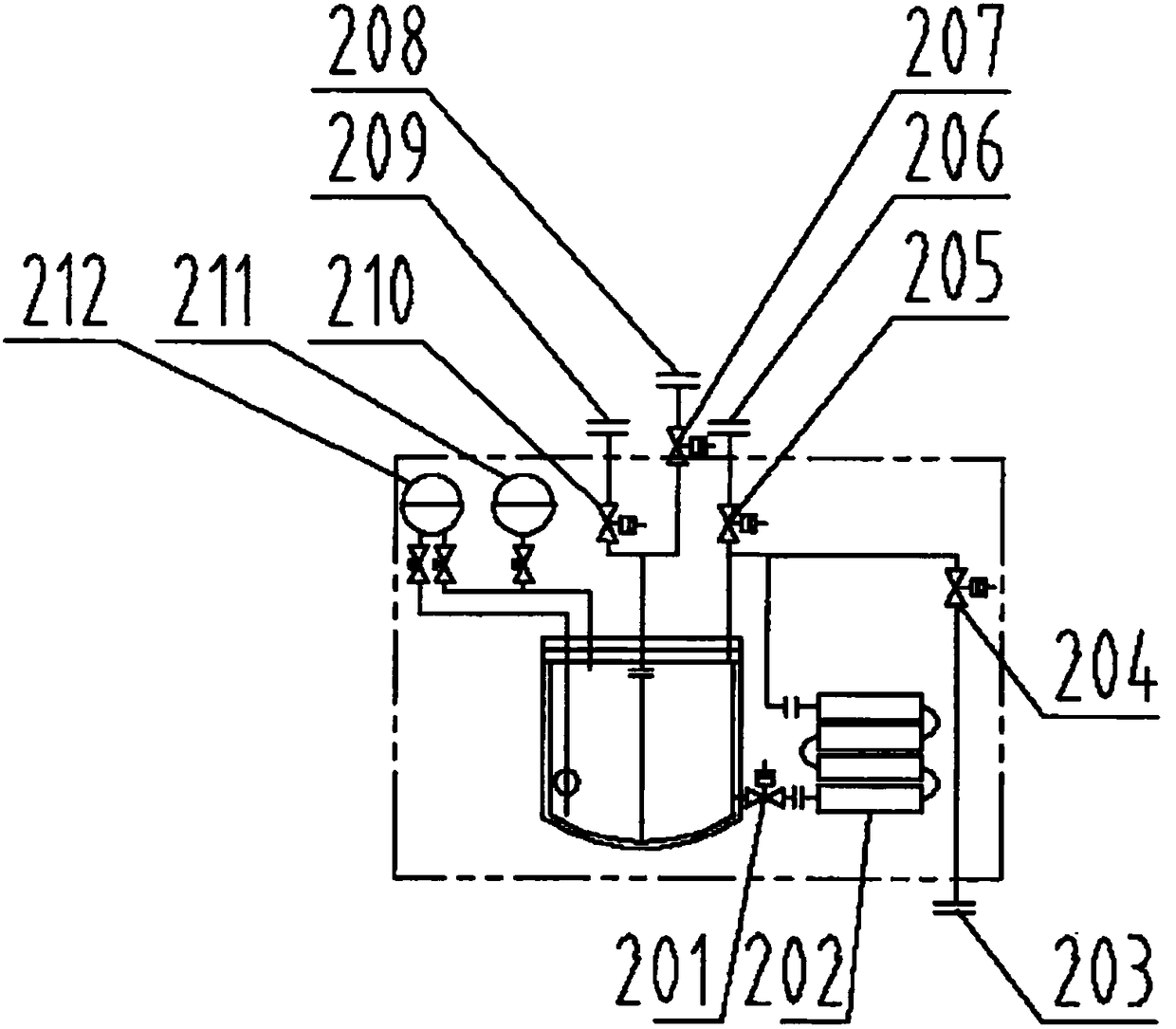 Air energy low-temperature liquefied gas pump-free filling system