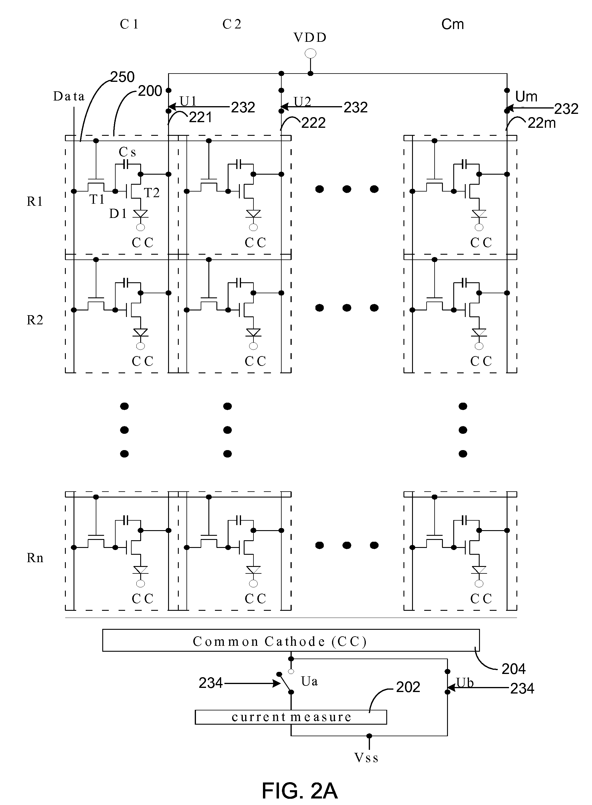 Sub-pixel current measurement for OLED display