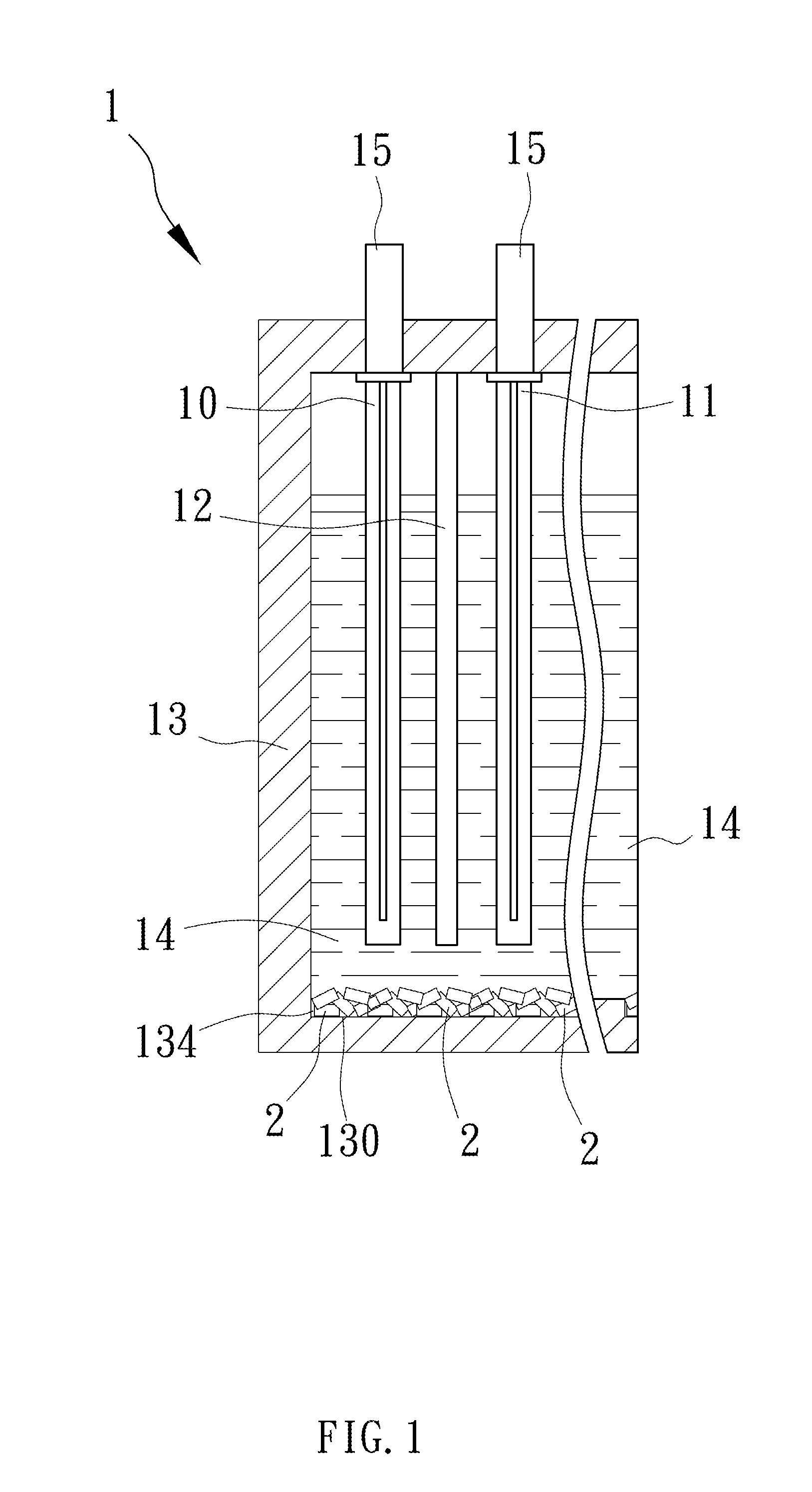 Storage battery structure