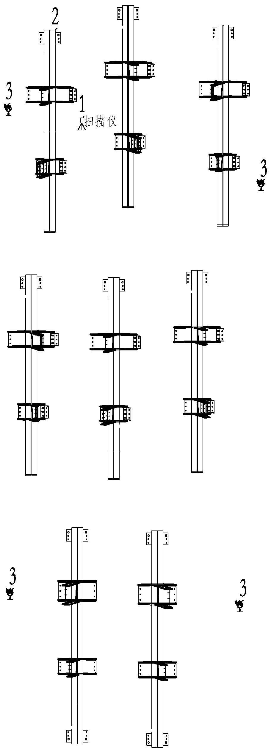 Method for checking position of prefabricated steel component based on three-dimensional scanner technology