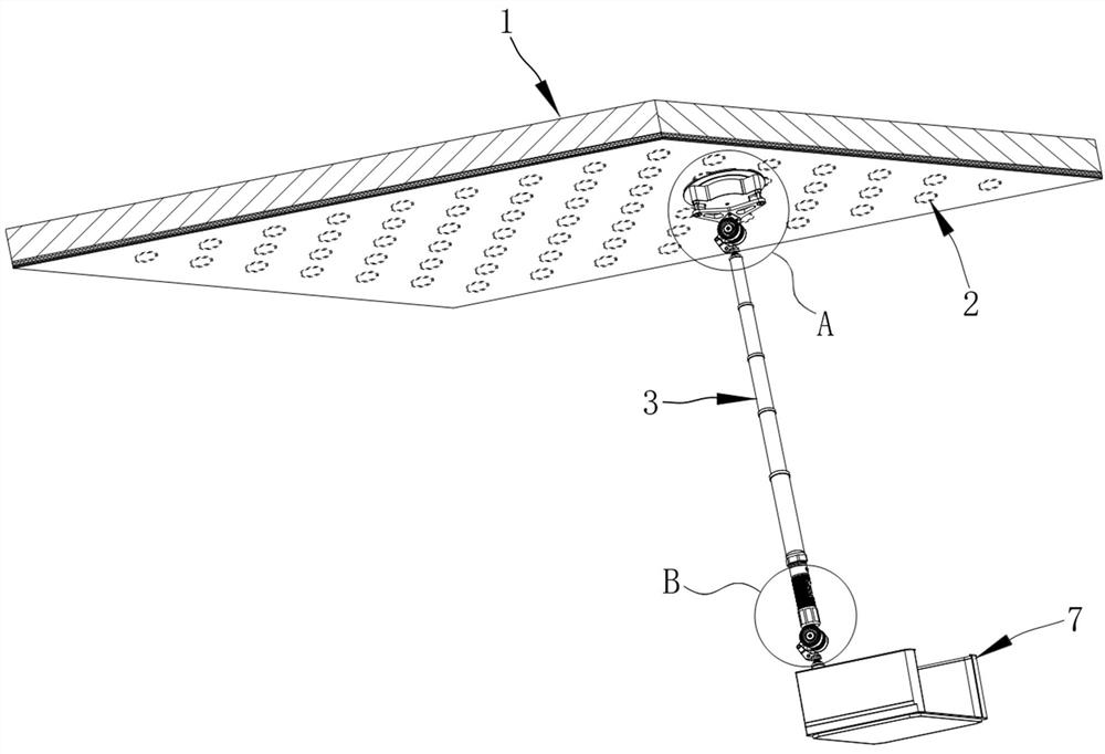 Ceiling type loading automatic control support building structure