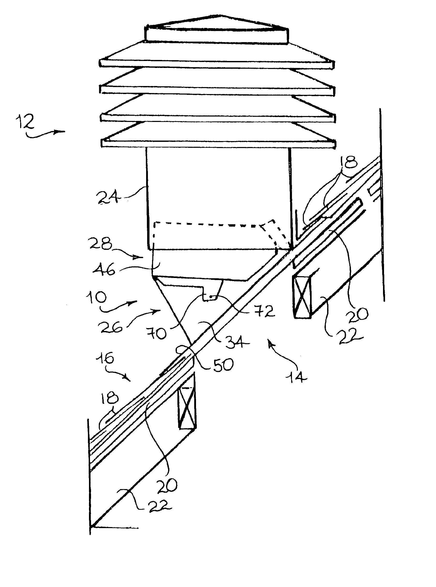 Adjustable roof ventilator jack