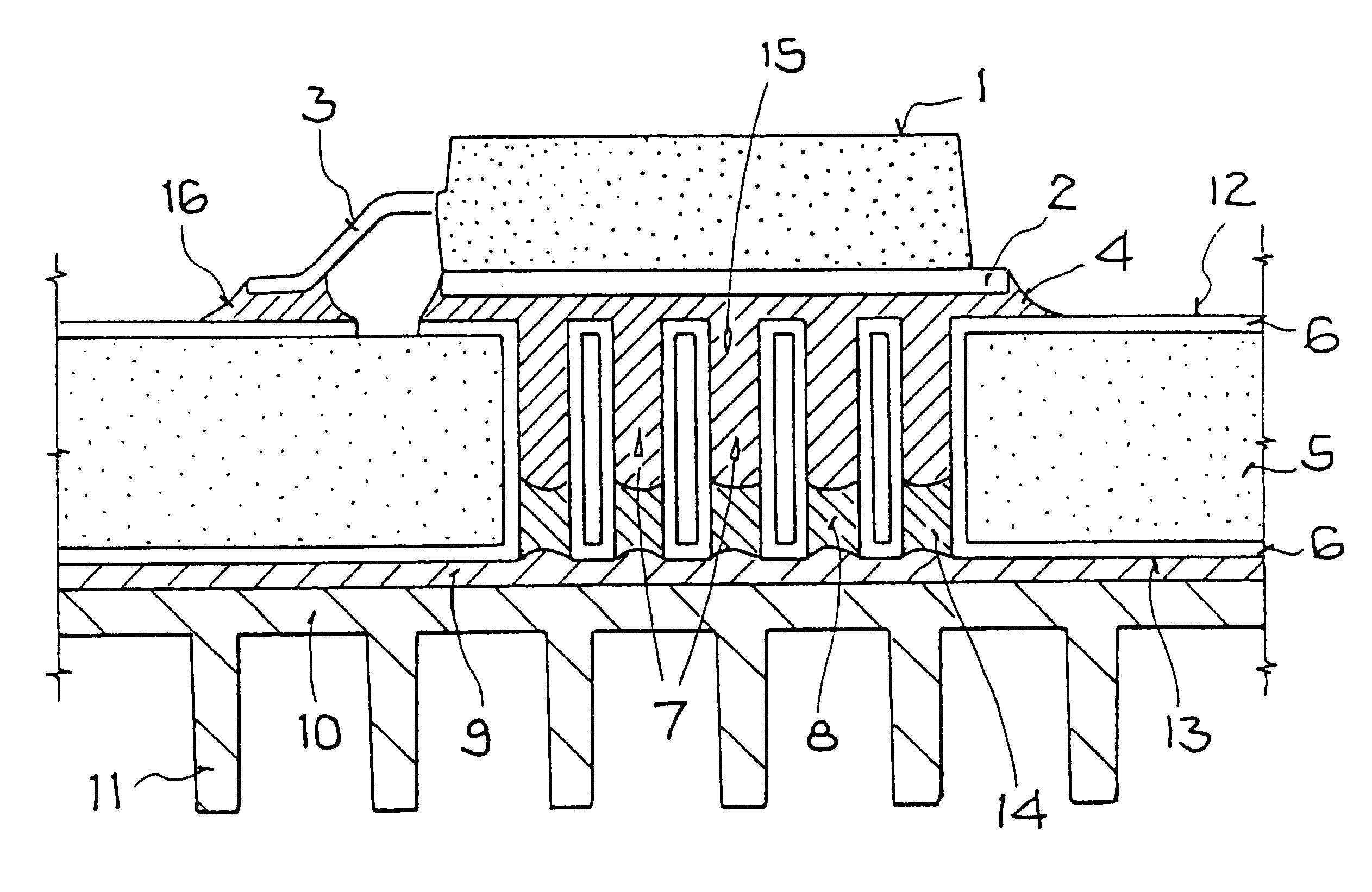 Method of fabricating a circuit arrangement with thermal vias