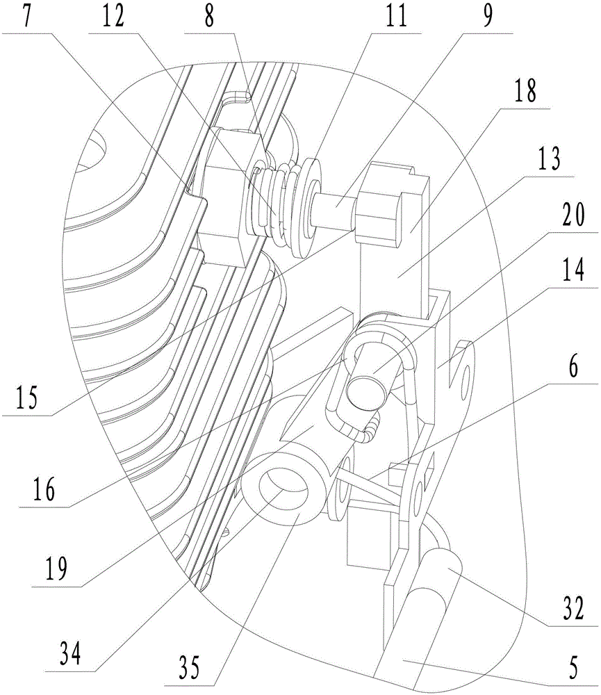 Engine starting pressure relief mechanism