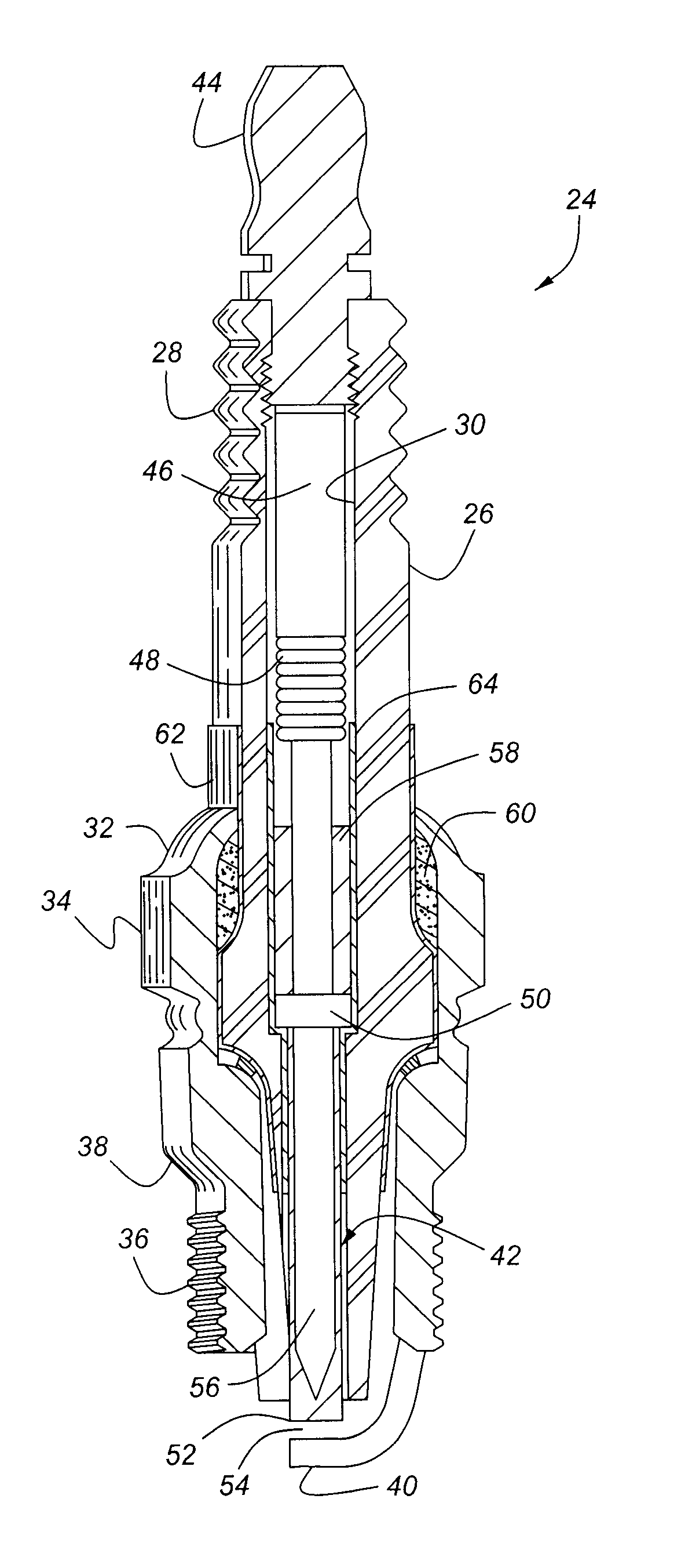 Metallic insulator coating for high capacity spark plug