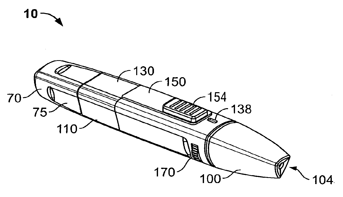 Lancet device and method