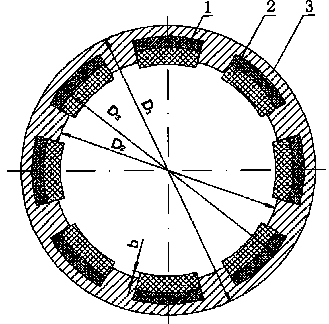 Metal matrix inlaid elastic self-lubricating sliding bearing