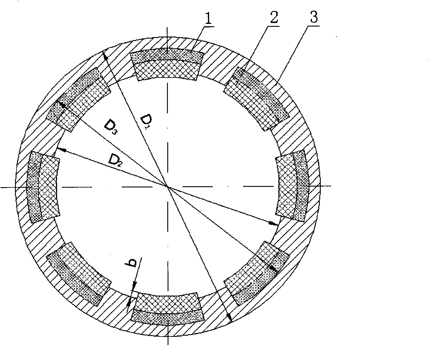 Metal matrix inlaid elastic self-lubricating sliding bearing