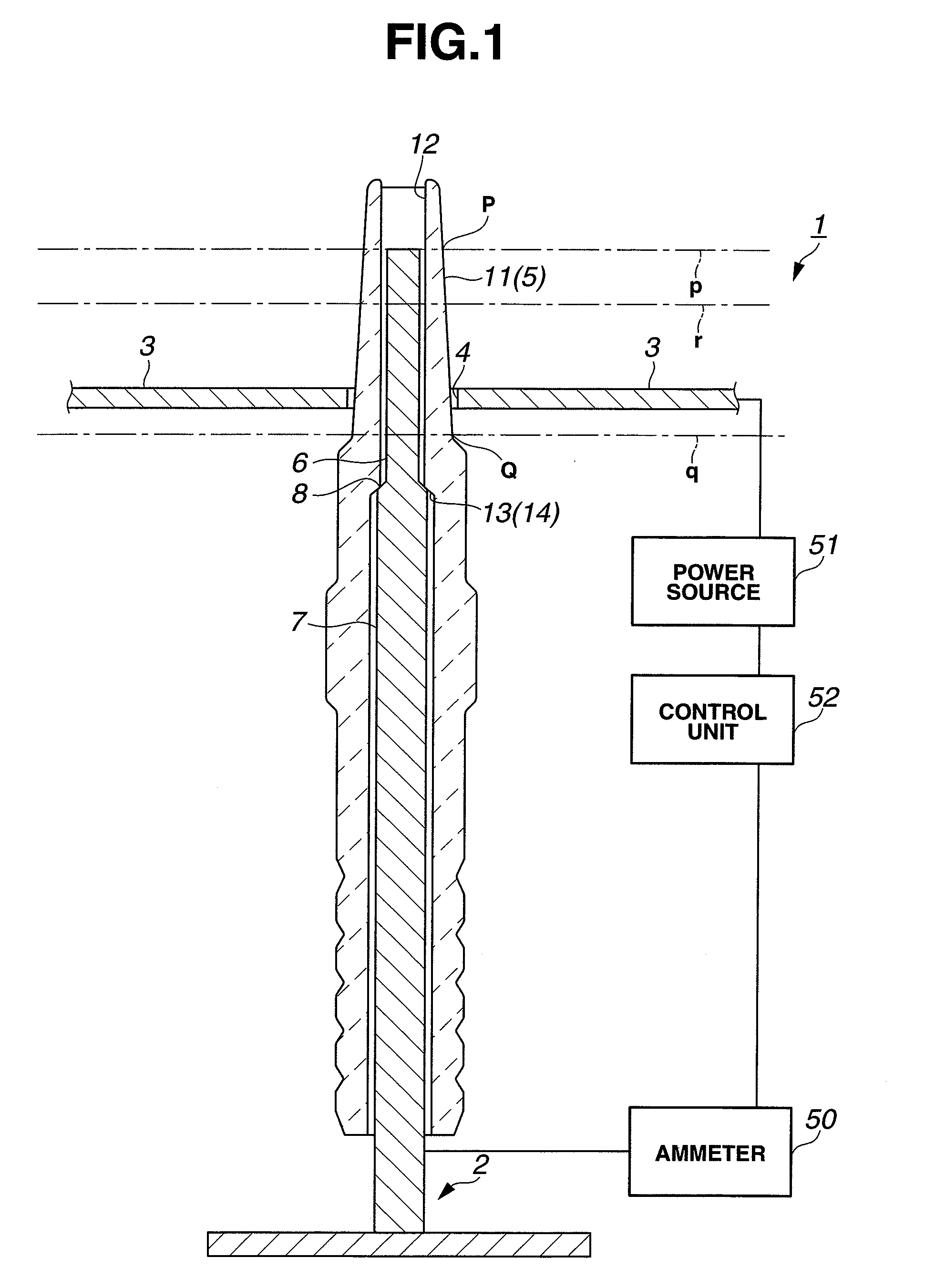 Test method and apparatus for spark plug insulator