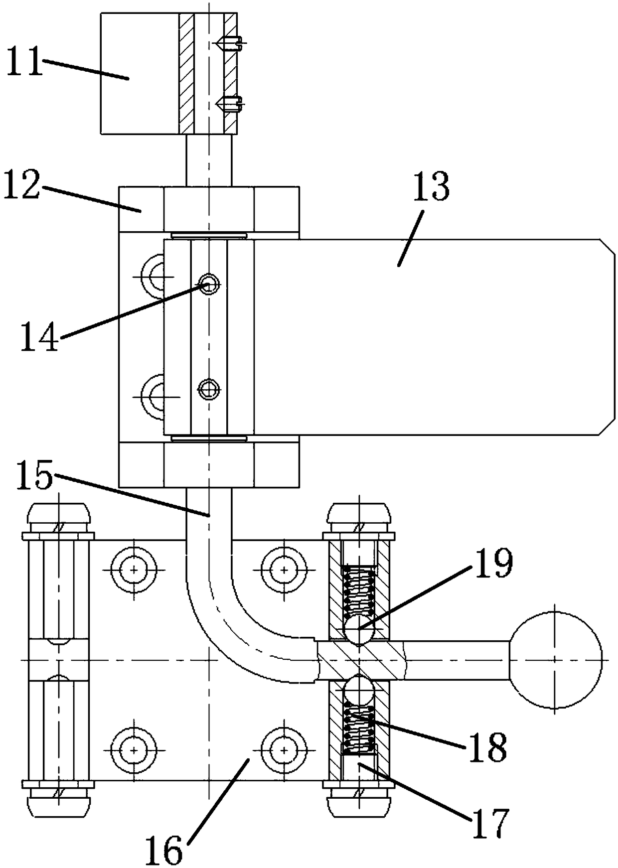 Rolling freedom revolution stop mechanism for helicopter dynamic flight simulator