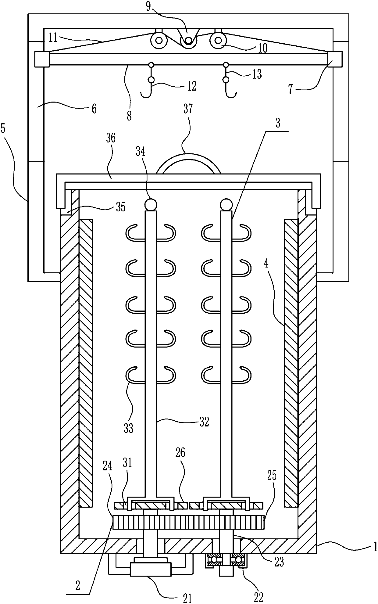 Endoscope disinfection device for ear-nose-throat department