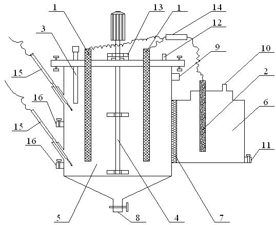 Device for generating power by hydrolyzing acid phase in two-phase methane fermentation by utilizing cow dung and power generating method thereof