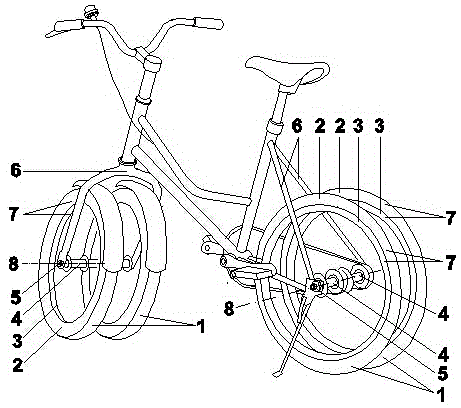 Narrow-distance parallel dual-wheel riding vehicle