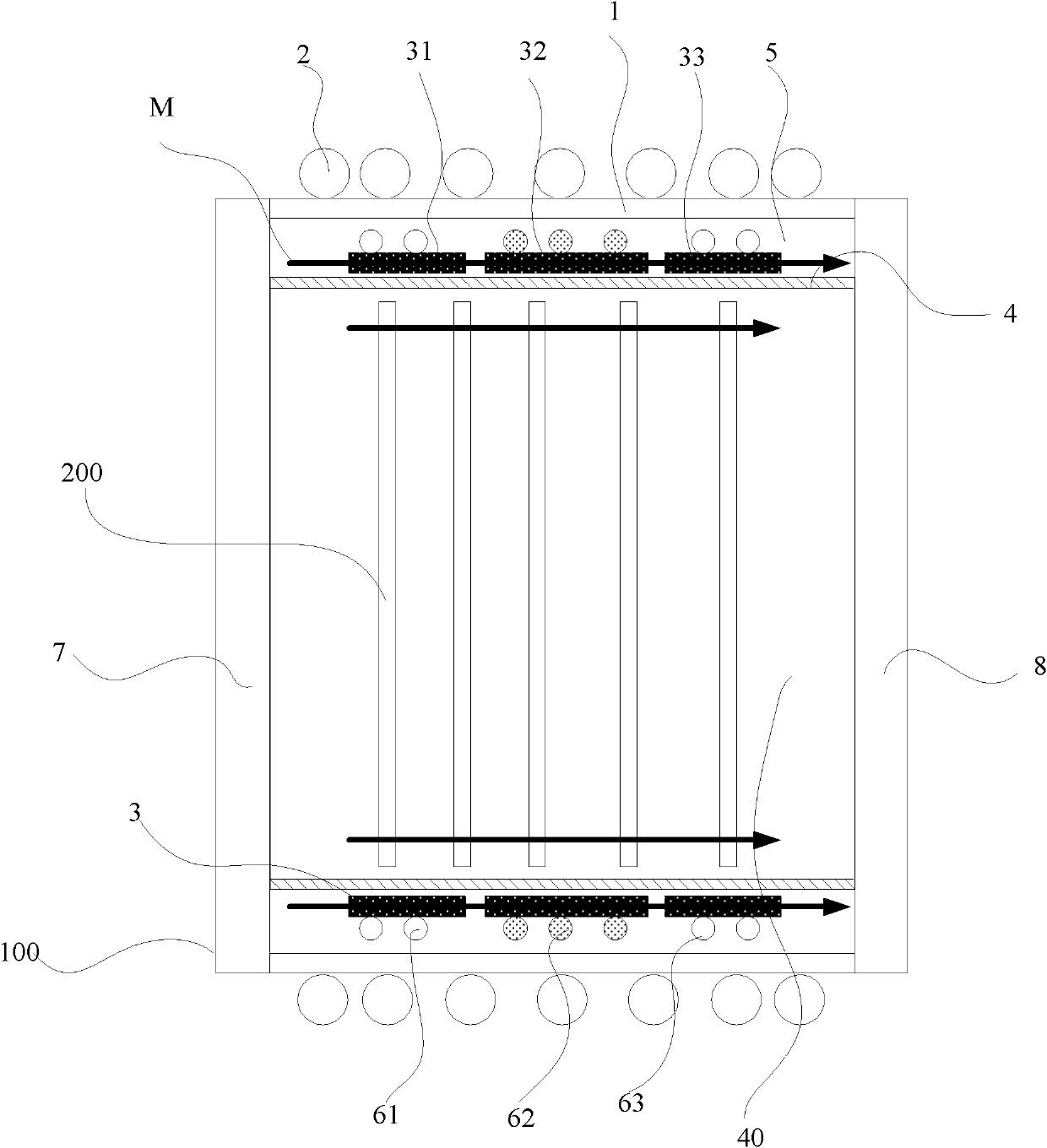 Chamber component and metal organic compound chemical vapor deposition equipment with same