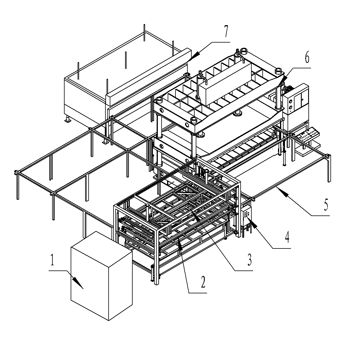 Circulatory carpet forming production line