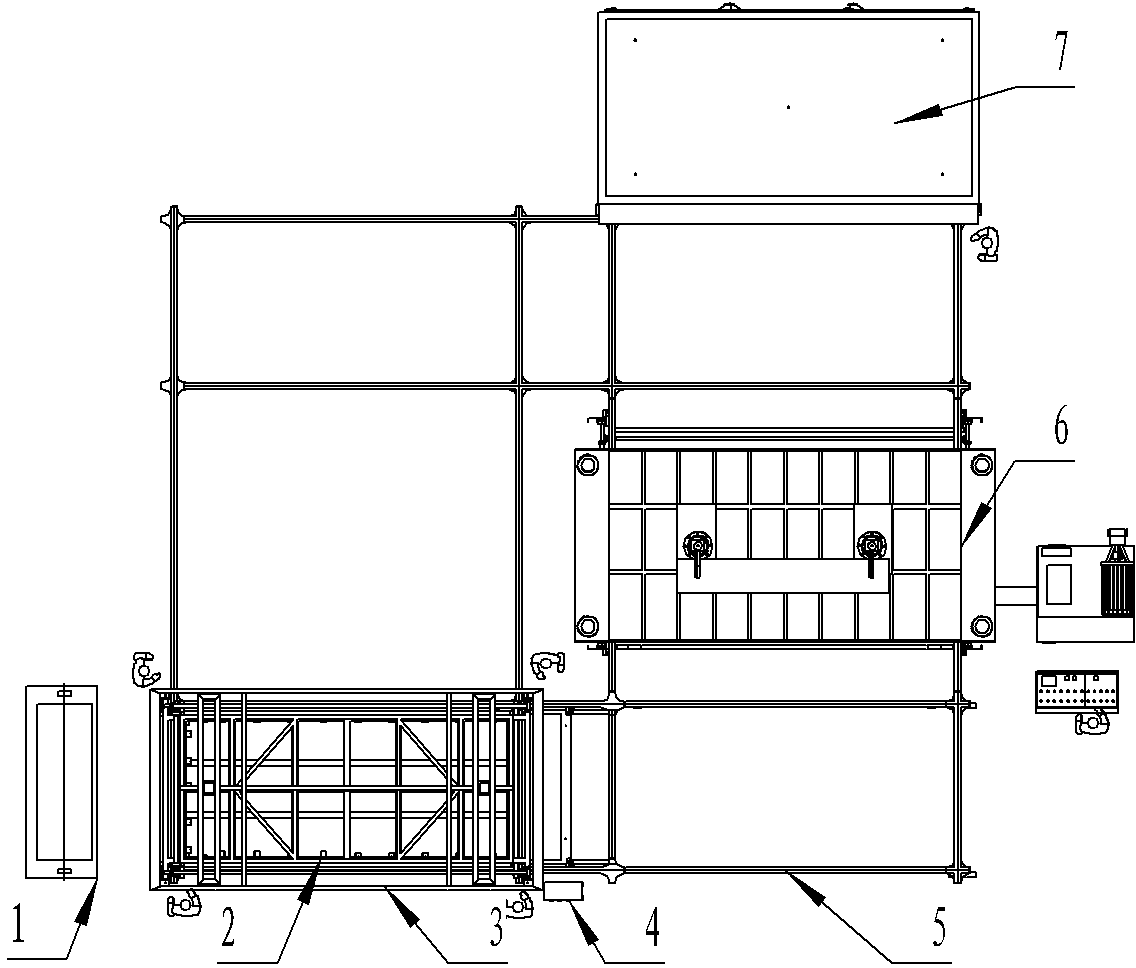 Circulatory carpet forming production line