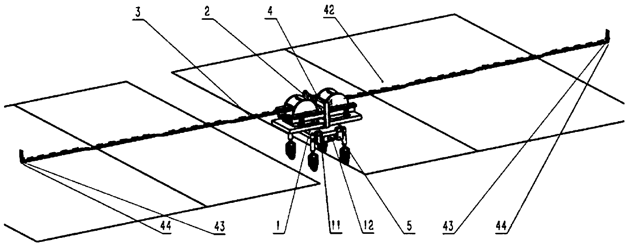 Rotor wing suspension width spraying rod spraying machine and control method thereof