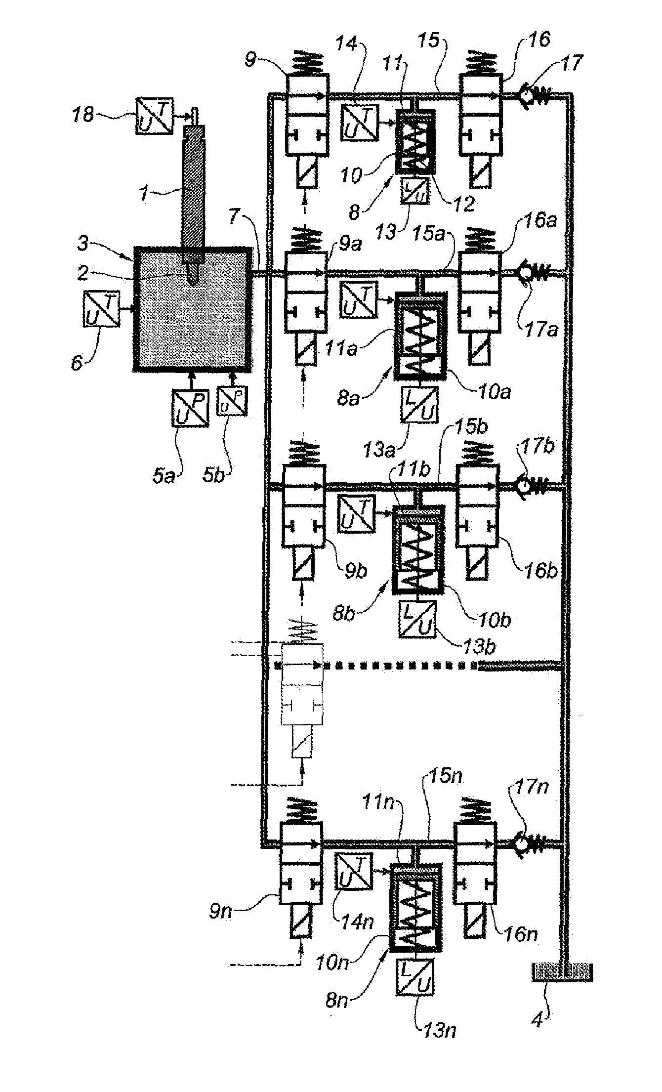 Device for analyzing the step-by-step injection rate provided by a fuel injection system used in a high power heat engine