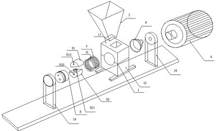 A dry ice cleaning device