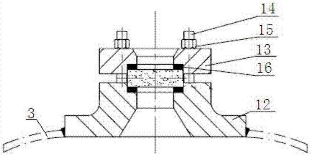 Test device for dust explosion experiment