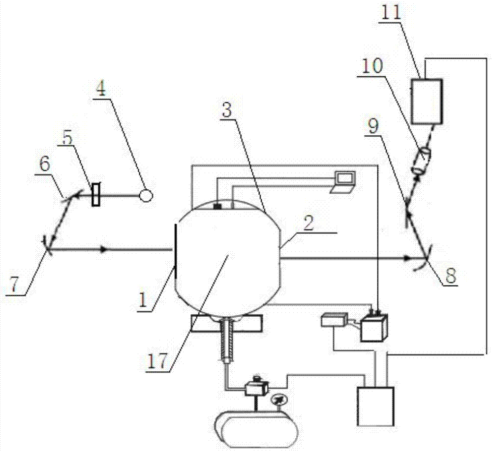 Test device for dust explosion experiment