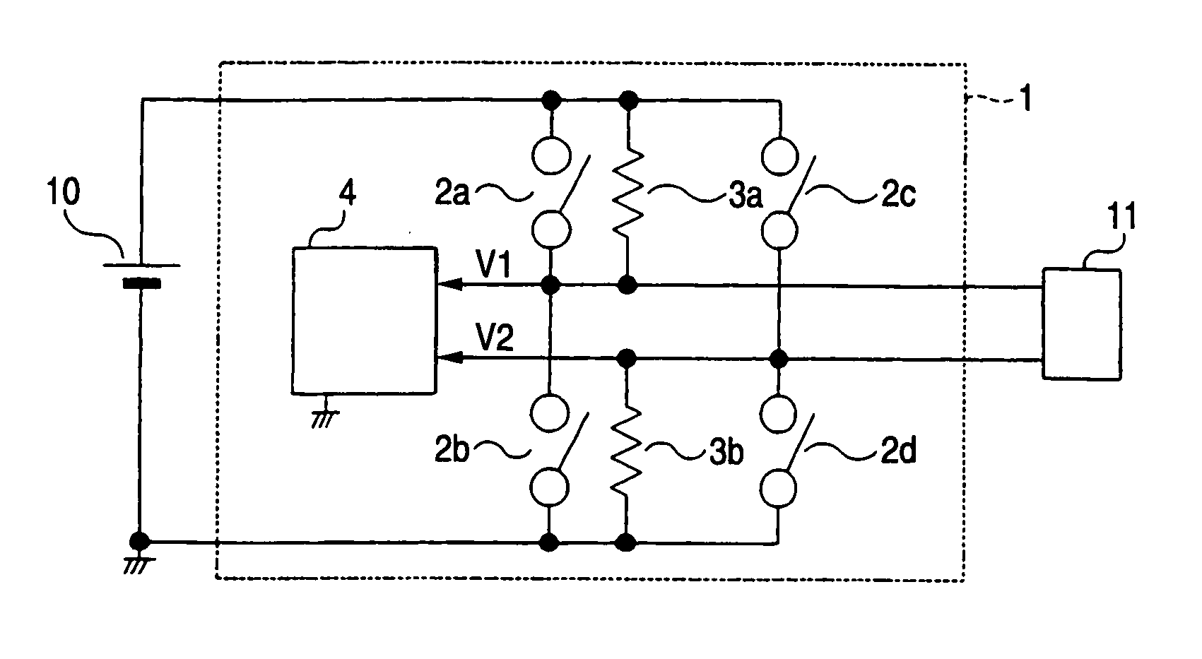 Failure detecting device for a load driving system