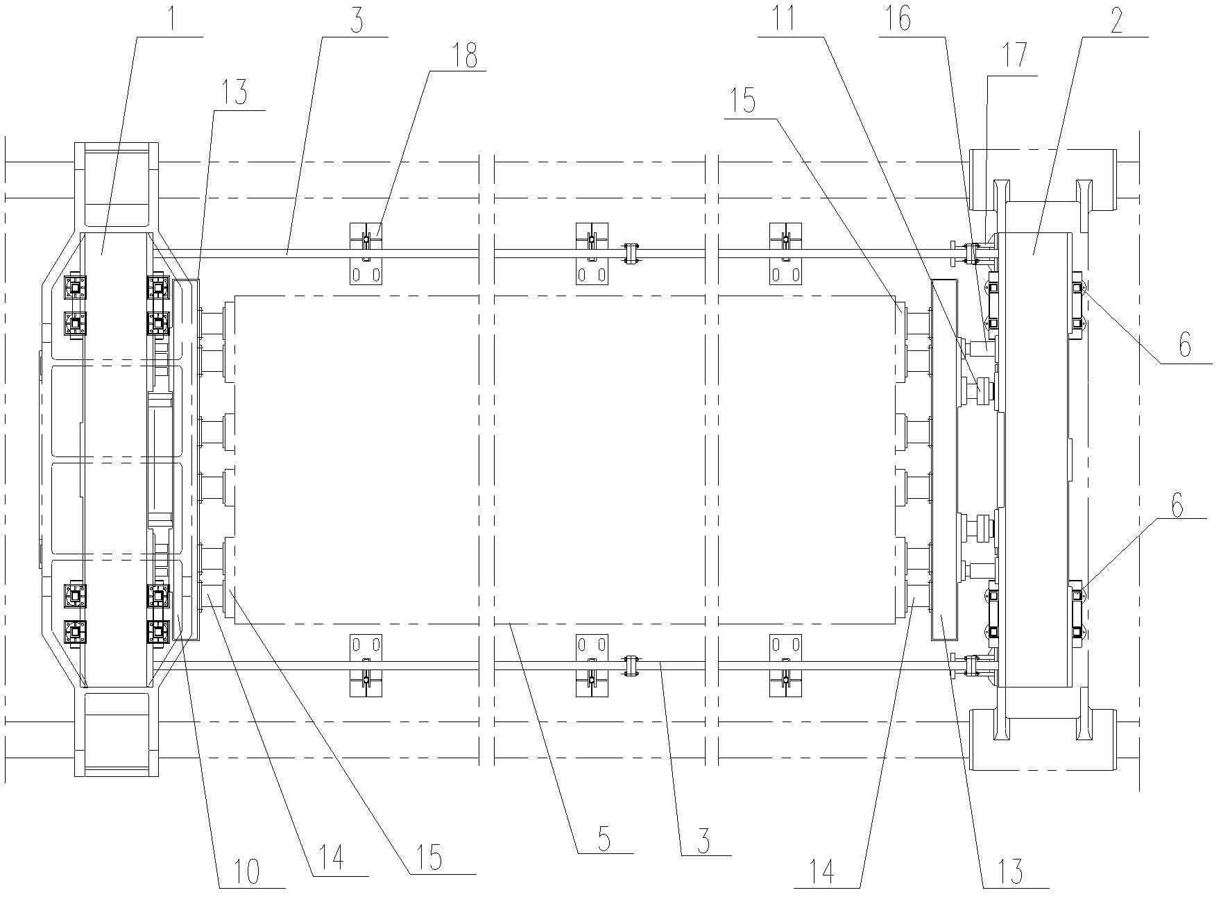 Loading device and method for car body strength test bed end wall