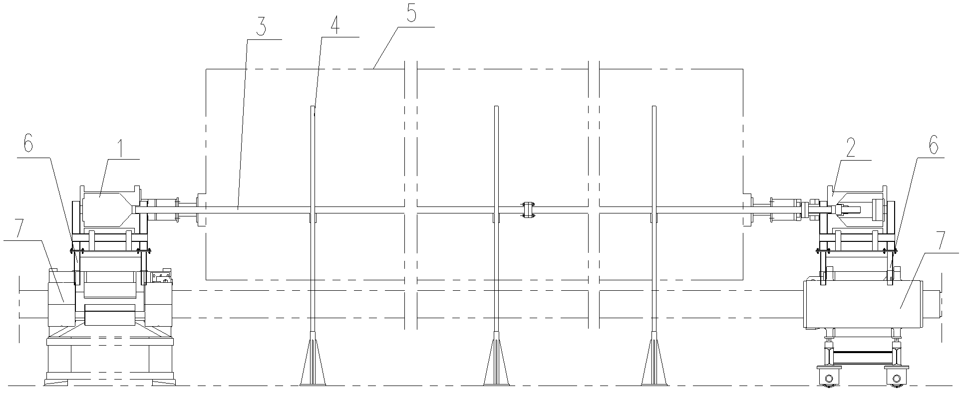 Loading device and method for car body strength test bed end wall