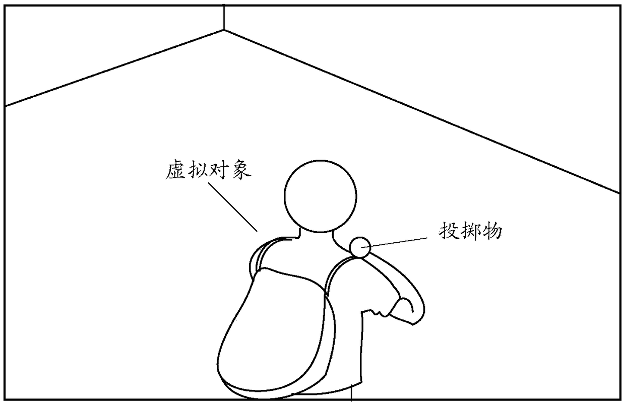 Method and device for controlling interaction between virtual object and projectile and storage medium